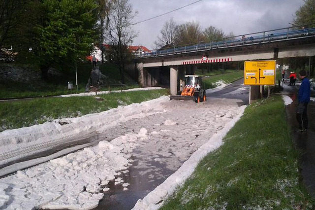 Hagelunwetter am Alpenrand